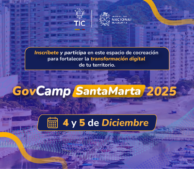 Pieza gráfica GOVCAMP Santa Marta, Magdalena