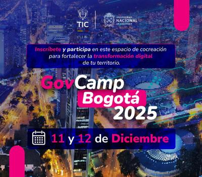 Pieza gráfica GovCamp - Bogotá 2025
